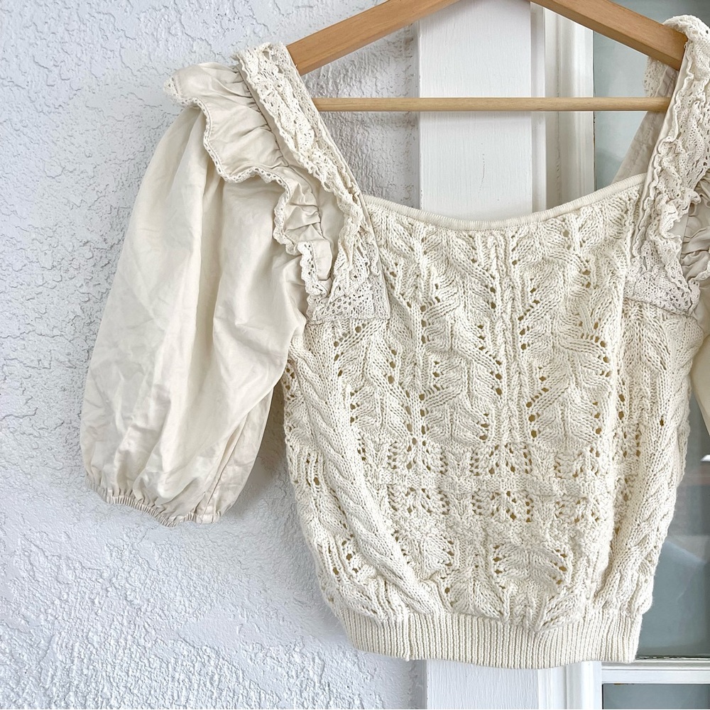 En Saison Cream Lace Top - Picture 8 of 15